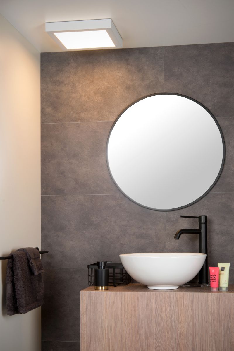 Lucide BRICE-LED - Zapustené stropné svietidlo Kúpeľňa - LED Dim. - 1x30W 3000K - IP44 - Biela